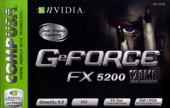 nVidia GeForce FX5200 PCI video card.