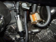 Petcock and fuel filters
