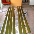 Freshly green moulding boards.